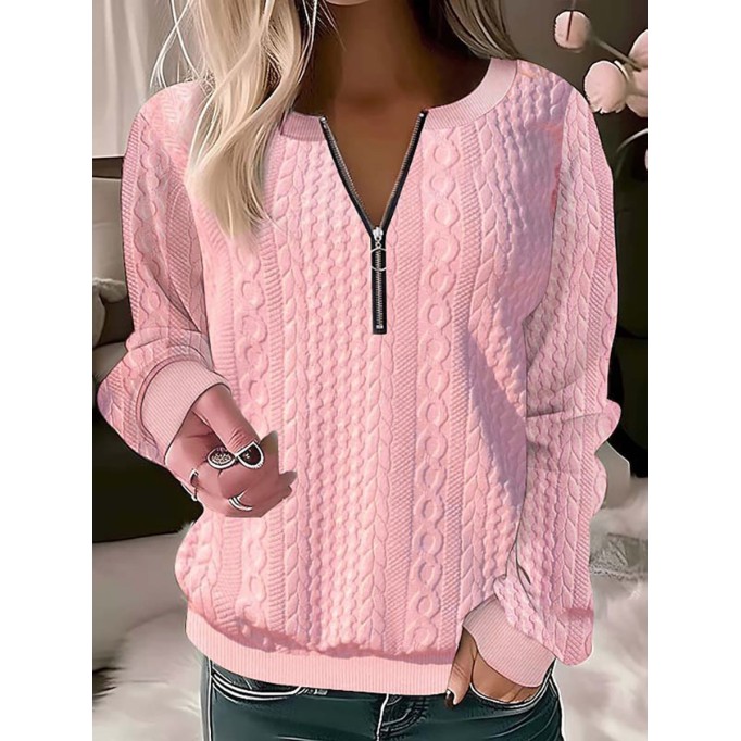 Women's Knit Textured Sweatshirt