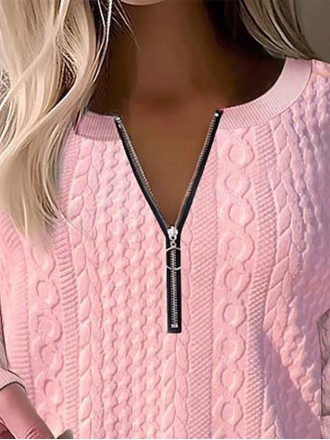 Women's Knit Textured Sweatshirt