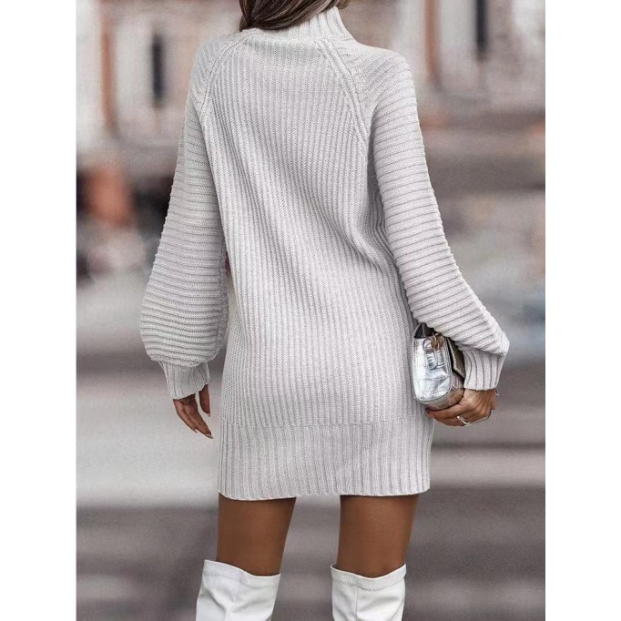 women's long sleeve turtleneck sweater dress