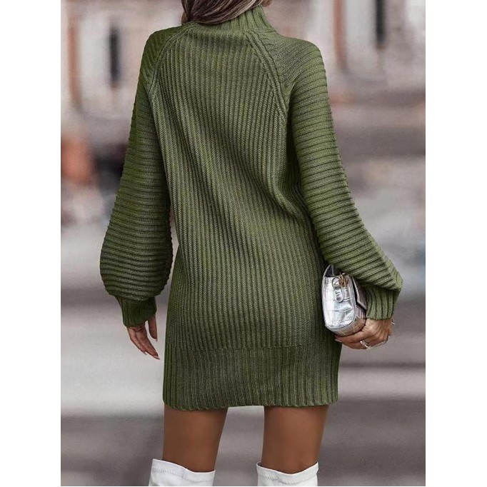 women's long sleeve turtleneck sweater dress