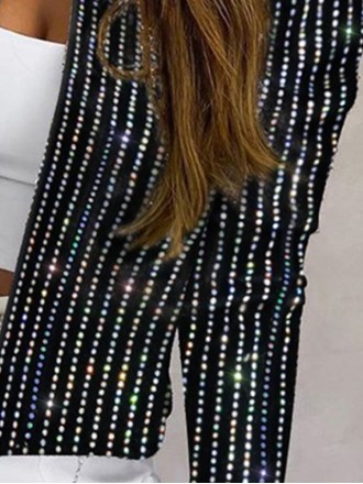 Women's minimal sequin jacket