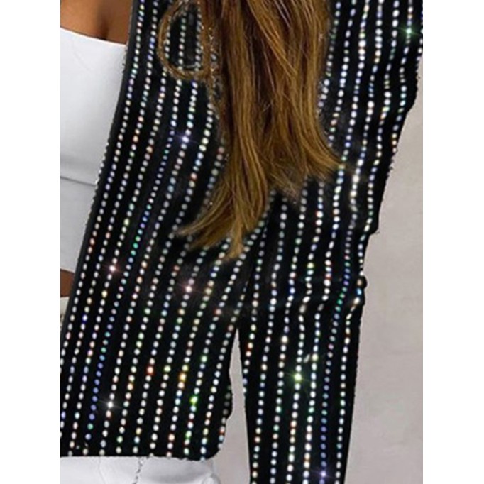 Women's minimal sequin jacket