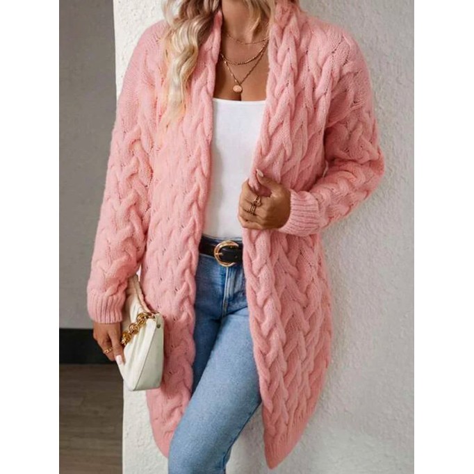 Women's pink sweater cardigan