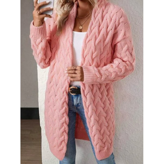 Women's pink sweater cardigan