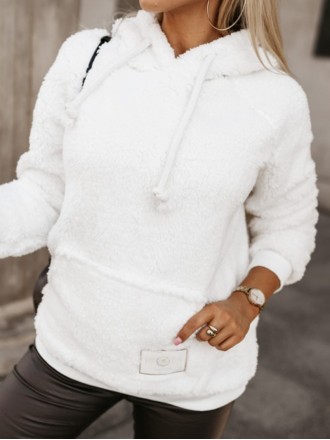 Women's Plush Hooded Sweatshirt