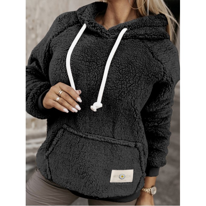 Women's Plush Hooded Sweatshirt