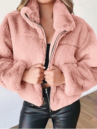 Zip Cardigan Plush Warm Jacket